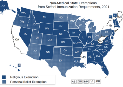 States With Religious and Philosophical Exemptions From School Immunization Requirements