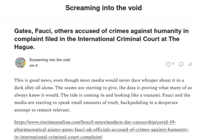 Gates, Fauci, others accused of crimes against humanity in complaint filed in the International Criminal Court at The Hague